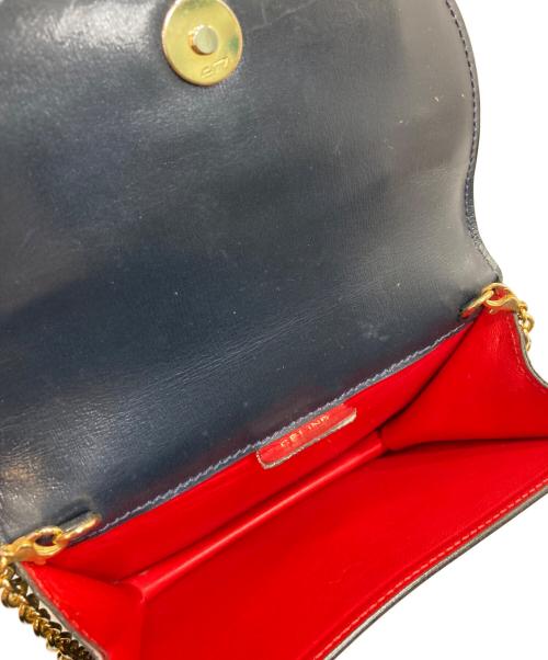 CELINE（セリーヌ）CELINE (セリーヌ) オールドスターボールショルダーバッグ ゴールド×ネイビーの古着・服飾アイテム