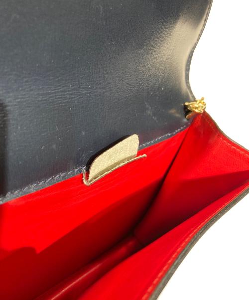 CELINE（セリーヌ）CELINE (セリーヌ) オールドスターボールショルダーバッグ ゴールド×ネイビーの古着・服飾アイテム