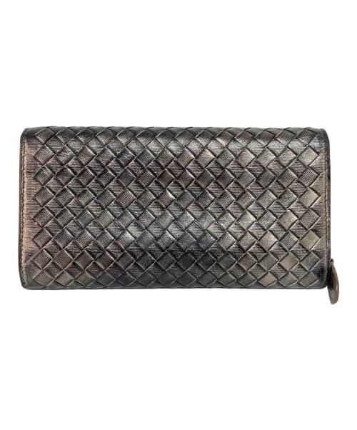 BOTTEGA VENETA（ボッテガベネタ）BOTTEGA VENETA (ボッテガベネタ) イントレチャートウォレット グレーの古着・服飾アイテム