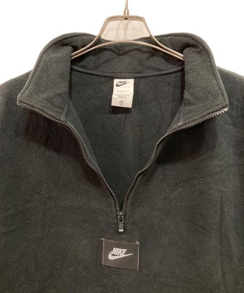 NIKE（ナイキ）NIKE (ナイキ) Suede Half Zipper Stand Collar Jacket ブラック サイズ:Lの古着・服飾アイテム