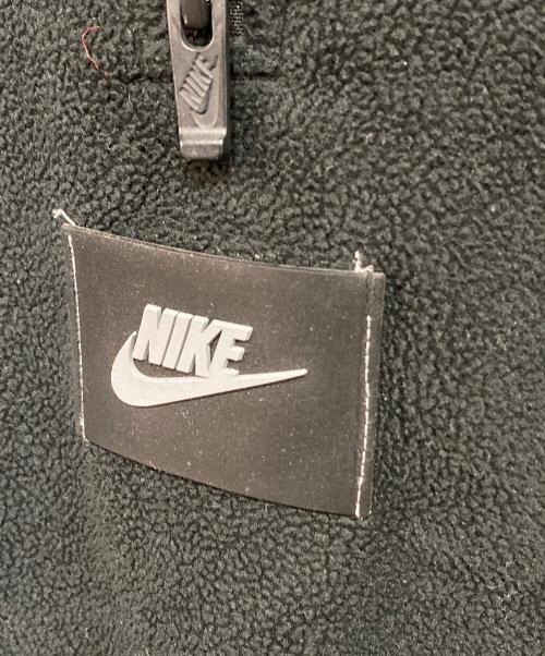 NIKE（ナイキ）NIKE (ナイキ) Suede Half Zipper Stand Collar Jacket ブラック サイズ:Lの古着・服飾アイテム