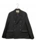 MAISON SPECIAL（メゾンスペシャル）の古着「4 Colors Chambray Washable Wool Prime-Over Peaked Lapel Double Breasted Jacket」｜ブラック