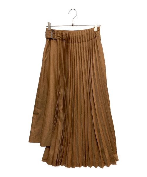 HYKE（ハイク）HYKE (ハイク) プリーツロングスカート ブラウン サイズ:1の古着・服飾アイテム