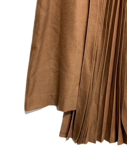 HYKE（ハイク）HYKE (ハイク) プリーツロングスカート ブラウン サイズ:1の古着・服飾アイテム