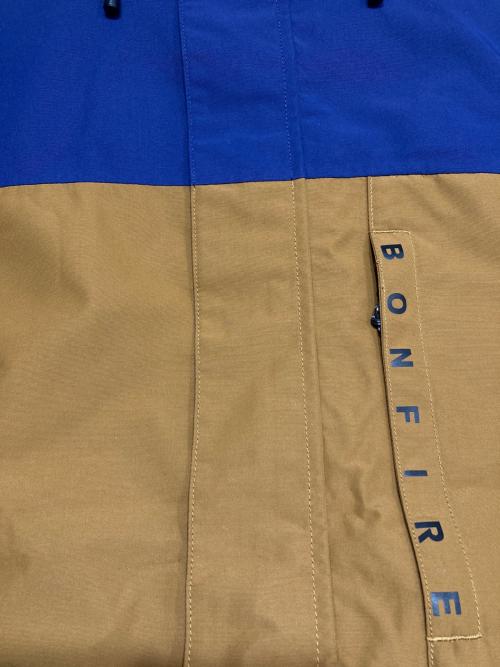 Bonfire Snowboarding（ボンファイア）Bonfire Snowboarding (ボンファイア) VECTOR SHELL ジャケット ベージュ×ブルー サイズ:Mの古着・服飾アイテム