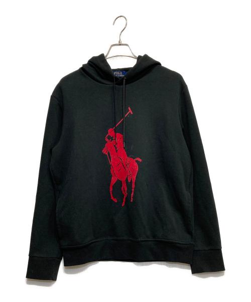 POLO RALPH LAUREN（ポロ・ラルフローレン）POLO RALPH LAUREN (ポロ・ラルフローレン) パーカー レッド×ブラック サイズ:-の古着・服飾アイテム
