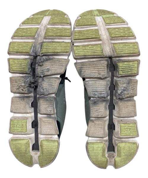 on（オン）on (オン) CLOUD5 グレー×グリーン サイズ:25.5の古着・服飾アイテム