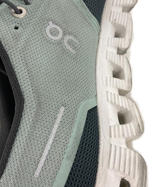on（オン）on (オン) CLOUD5 グレー×グリーン サイズ:25.5の古着・服飾アイテム