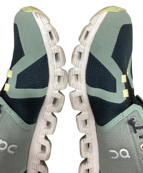 on（オン）on (オン) CLOUD5 グレー×グリーン サイズ:25.5の古着・服飾アイテム