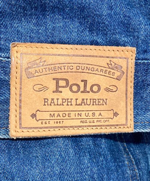 POLO RALPH LAUREN（ポロ・ラルフローレン）POLO RALPH LAUREN (ポロ・ラルフローレン) デニムジャケット ベージュ×インディゴ サイズ:XLの古着・服飾アイテム