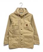 CarHarttカーハート）の古着「ダックフードカバーオール」｜ベージュ