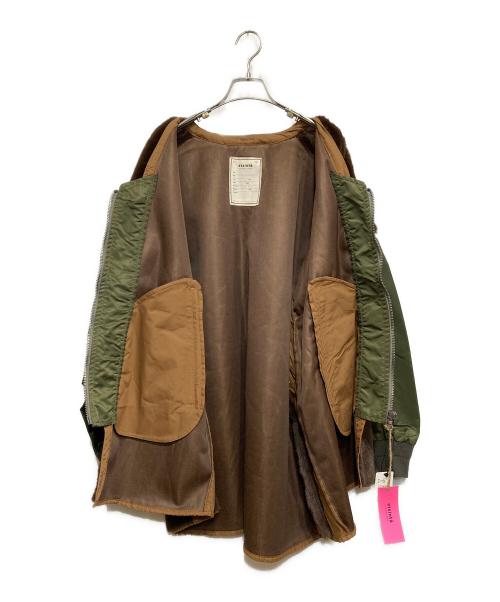 etsinta（エシンタ）etsinta (エシンタ) ファー切替ジャケット ブラウン×オリーブ サイズ:ONEの古着・服飾アイテム