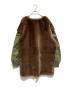 etsinta (エシンタ) ファー切替ジャケット ブラウン×オリーブ サイズ:ONE：10000円