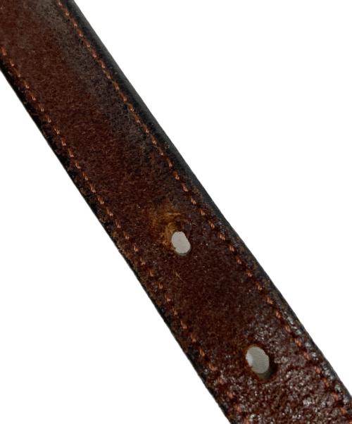 TORY LEATHER（トリーレザー）TORY LEATHER (トリーレザー) レザーナローベルト ベージュの古着・服飾アイテム