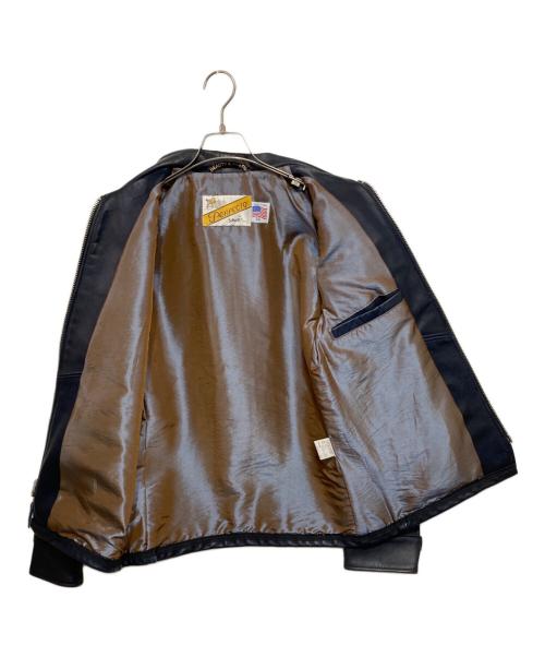 Schott（ショット）Schott (ショット) BEAUTY&YOUTH (ビューティーアンドユース) 別注シングルライダースジャケット ネイビー サイズ:38の古着・服飾アイテム