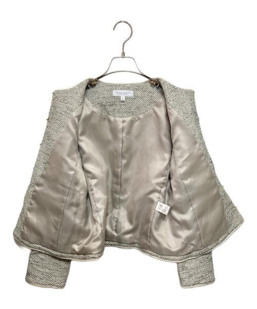 BEAUTY&YOUTH UNITED ARROWS（ビューティーアンドユースユナイテッドアローズ）BEAUTY&YOUTH UNITED ARROWS (ビューティーアンドユースユナイテッドアローズ) ミックスツイードツイルノーカラージャケット グレー サイズ:Lの古着・服飾アイテム