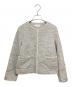 BEAUTY&YOUTH UNITED ARROWS（ビューティーアンドユースユナイテッドアローズ）の古着「ミックスツイードツイルノーカラージャケット」｜グレー