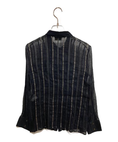 FENDI（フェンディ）FENDI (フェンディ) シアーシャツ ブラック サイズ:44の古着・服飾アイテム