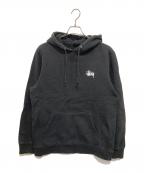 stussyステューシー）の古着「Basic Stussy Hoodie」｜ブラック