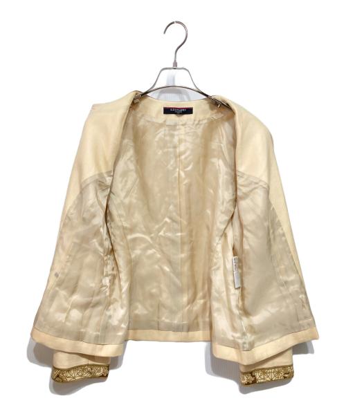 LEONARD（レオナール）LEONARD (レオナール) ノーカラージャケット ベージュ サイズ:13ARの古着・服飾アイテム