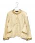 LEONARD（レオナール）の古着「ノーカラージャケット」｜ベージュ