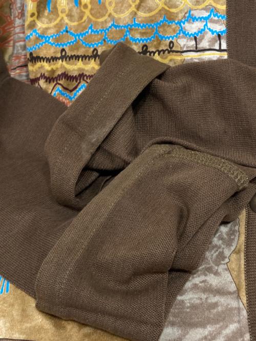 LEONARD（レオナール）LEONARD (レオナール) プリントカーディガン ベージュ×ブラウン サイズ:LLの古着・服飾アイテム