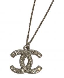 CHANEL（シャネル）の古着「ライトストーンココマークネックレス」｜シルバー