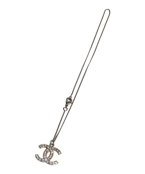 CHANEL（シャネル）CHANEL (シャネル) ライトストーンココマークネックレス シルバーの古着・服飾アイテム