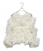 NOTREemorノートルエモア）の古着「tulle veil top/チュールヴェールトップス」｜ホワイト