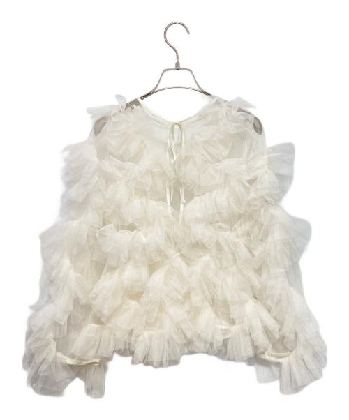 NOTREemor（ノートルエモア）NOTREemor (ノートルエモア) tulle veil top/チュールヴェールトップス ホワイト サイズ:Fの古着・服飾アイテム