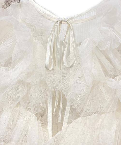 NOTREemor（ノートルエモア）NOTREemor (ノートルエモア) tulle veil top/チュールヴェールトップス ホワイト サイズ:Fの古着・服飾アイテム