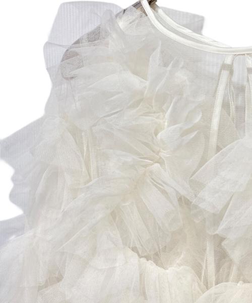 NOTREemor（ノートルエモア）NOTREemor (ノートルエモア) tulle veil top/チュールヴェールトップス ホワイト サイズ:Fの古着・服飾アイテム