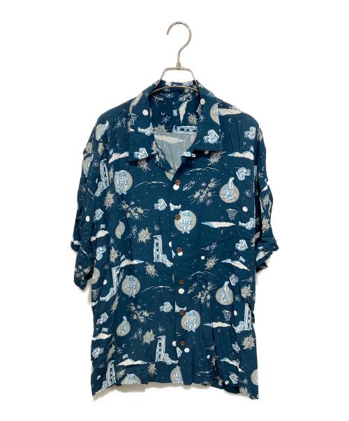 DAN（ダン）DAN (ダン) Space Aloha Shirt ブルー サイズ:Mの古着・服飾アイテム