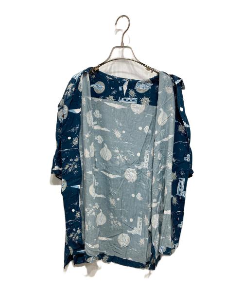 DAN（ダン）DAN (ダン) Space Aloha Shirt ブルー サイズ:Mの古着・服飾アイテム