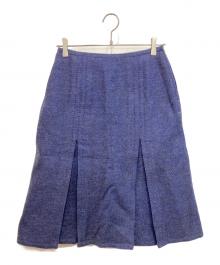 45R（フォーティファイブ・アール）の古着「ウールボックスプリーツ スカート」｜ネイビー