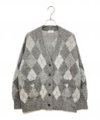 MACKINTOSH PHILOSOPHYマッキントッシュ フィロソフィー）の古着「アーガイルモヘヤシャギーカーディガン」｜グレー