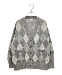 MACKINTOSH PHILOSOPHY（マッキントッシュ フィロソフィー）の古着「アーガイルモヘヤシャギーカーディガン」｜グレー