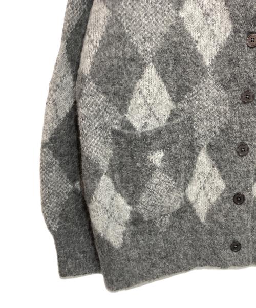 MACKINTOSH PHILOSOPHY（マッキントッシュ フィロソフィー）MACKINTOSH PHILOSOPHY (マッキントッシュ フィロソフィー) アーガイルモヘヤシャギーカーディガン グレー サイズ:38の古着・服飾アイテム