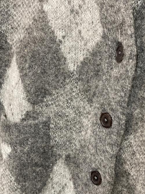 MACKINTOSH PHILOSOPHY（マッキントッシュ フィロソフィー）MACKINTOSH PHILOSOPHY (マッキントッシュ フィロソフィー) アーガイルモヘヤシャギーカーディガン グレー サイズ:38の古着・服飾アイテム