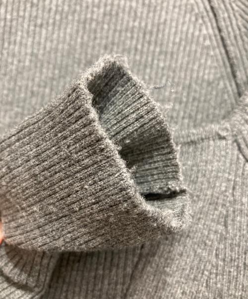 anuans（アニュアンス）anuans (アニュアンス) シルクカシミアブレンドデコルテリブニット グレー サイズ:Fの古着・服飾アイテム