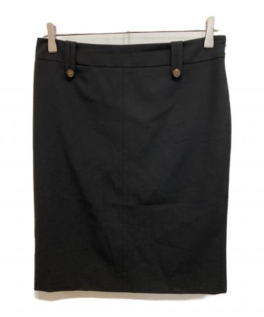 GUCCI レザー タイトスカート 40サイズ 黒 中古・古着通販】GUCCI (グッチ) ウールタイトスカート ブラック