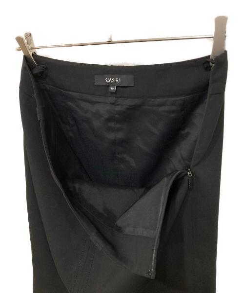 GUCCI（グッチ）GUCCI (グッチ) ウールタイトスカート ブラック サイズ:40の古着・服飾アイテム