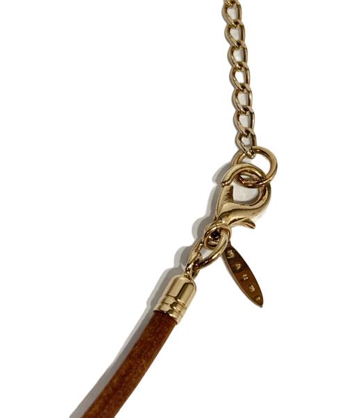 MARNI（マルニ）MARNI (マルニ) フラワーモチーフネックレス ゴールド×アイボリーの古着・服飾アイテム