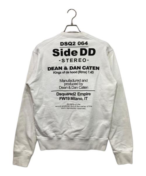 DSQUARED2（ディースクエアード）DSQUARED2 (ディースクエアード) Two Sides Sweatshirt ホワイト サイズ:Lの古着・服飾アイテム