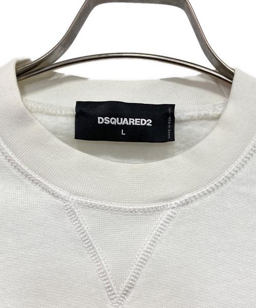 DSQUARED2（ディースクエアード）DSQUARED2 (ディースクエアード) Two Sides Sweatshirt ホワイト サイズ:Lの古着・服飾アイテム