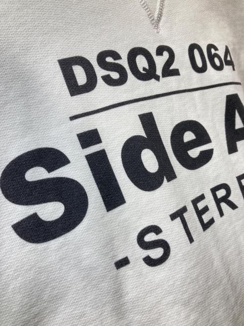 DSQUARED2（ディースクエアード）DSQUARED2 (ディースクエアード) Two Sides Sweatshirt ホワイト サイズ:Lの古着・服飾アイテム
