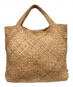 FALORNI ITALIAファロルニ イタリア レ ボルセ）の古着「イントレチャートレザーハンドバッグ」｜ベージュ