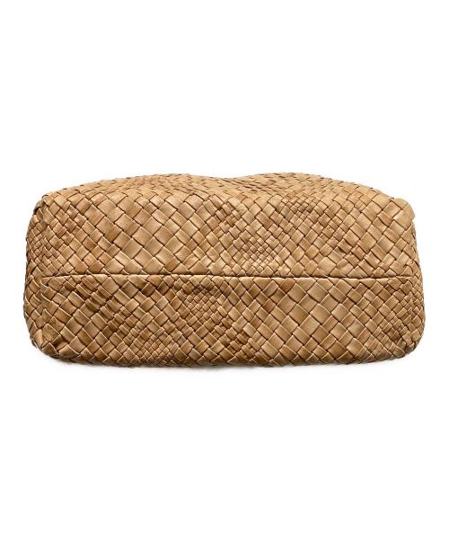 FALORNI ITALIA（ファロルニ イタリア レ ボルセ）FALORNI ITALIA (ファロルニ イタリア レ ボルセ) イントレチャートレザーハンドバッグ ベージュの古着・服飾アイテム