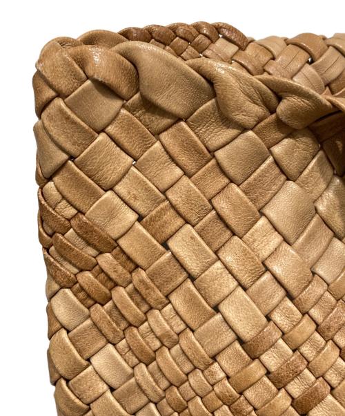 FALORNI ITALIA（ファロルニ イタリア レ ボルセ）FALORNI ITALIA (ファロルニ イタリア レ ボルセ) イントレチャートレザーハンドバッグ ベージュの古着・服飾アイテム