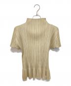 PLEATS PLEASEプリーツプリーズ）の古着「半袖プリーツカットソー」｜ベージュ